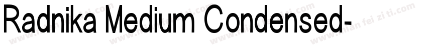 Radnika Medium Condensed字体转换